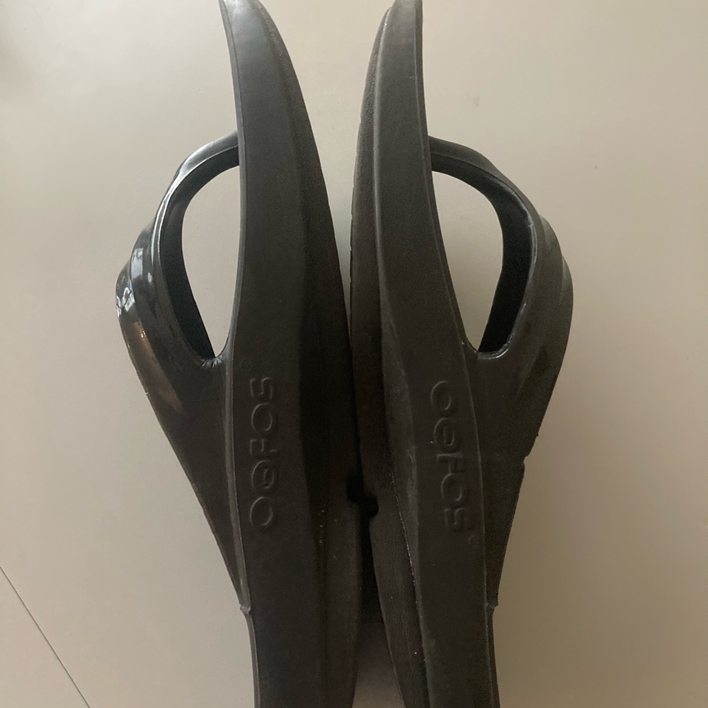 OOFOS Black Comfort Sandals - Picture 4 of 8